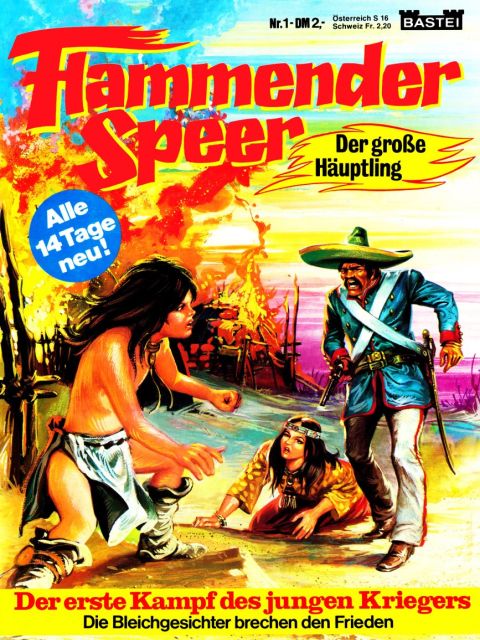 Flammender Speer